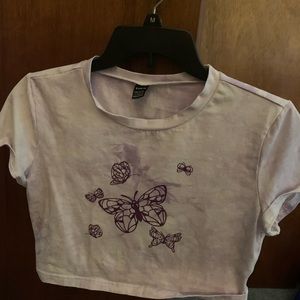 Shein butterfly crop top